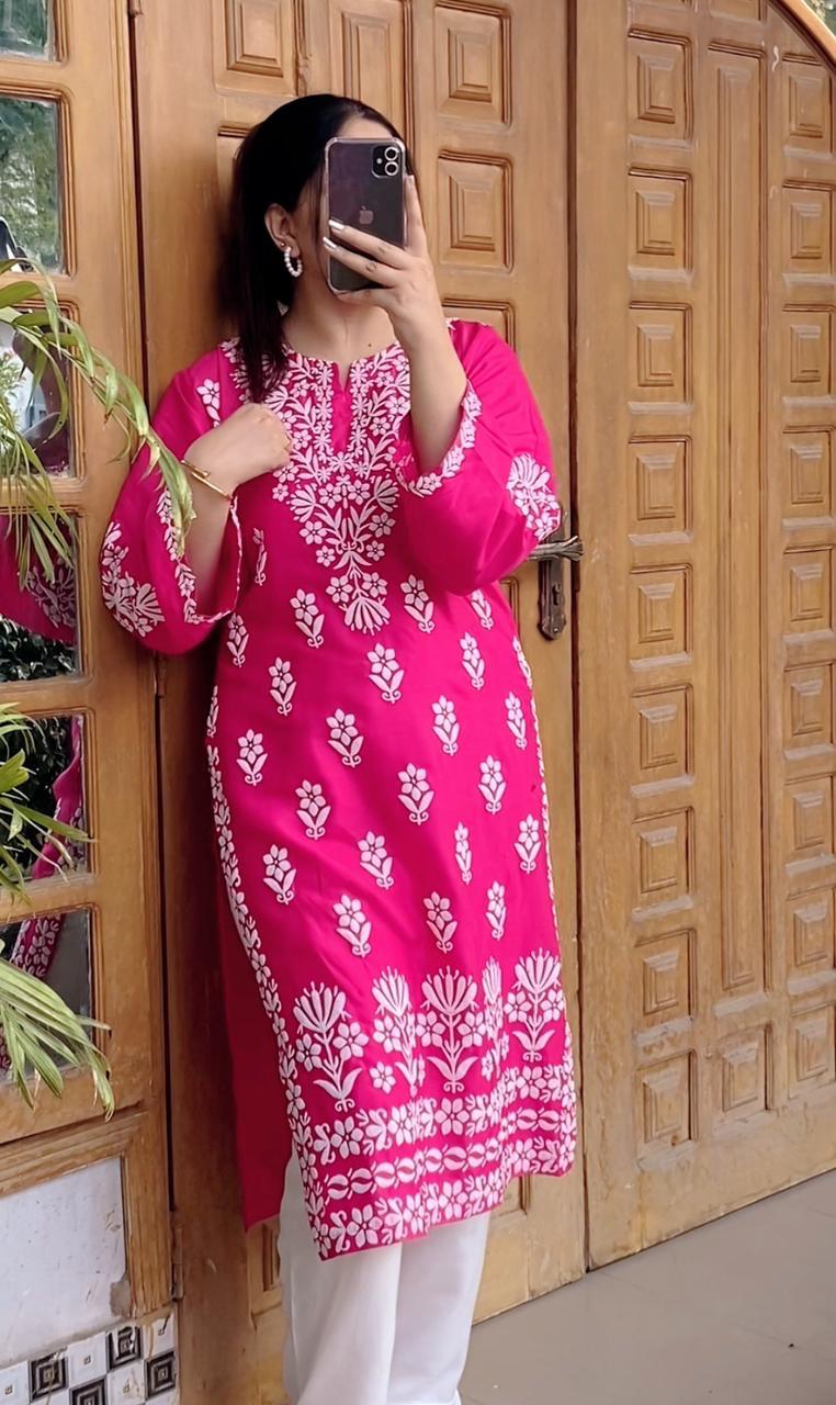 FOXY Embossed Indian Chicken Kari Kurti