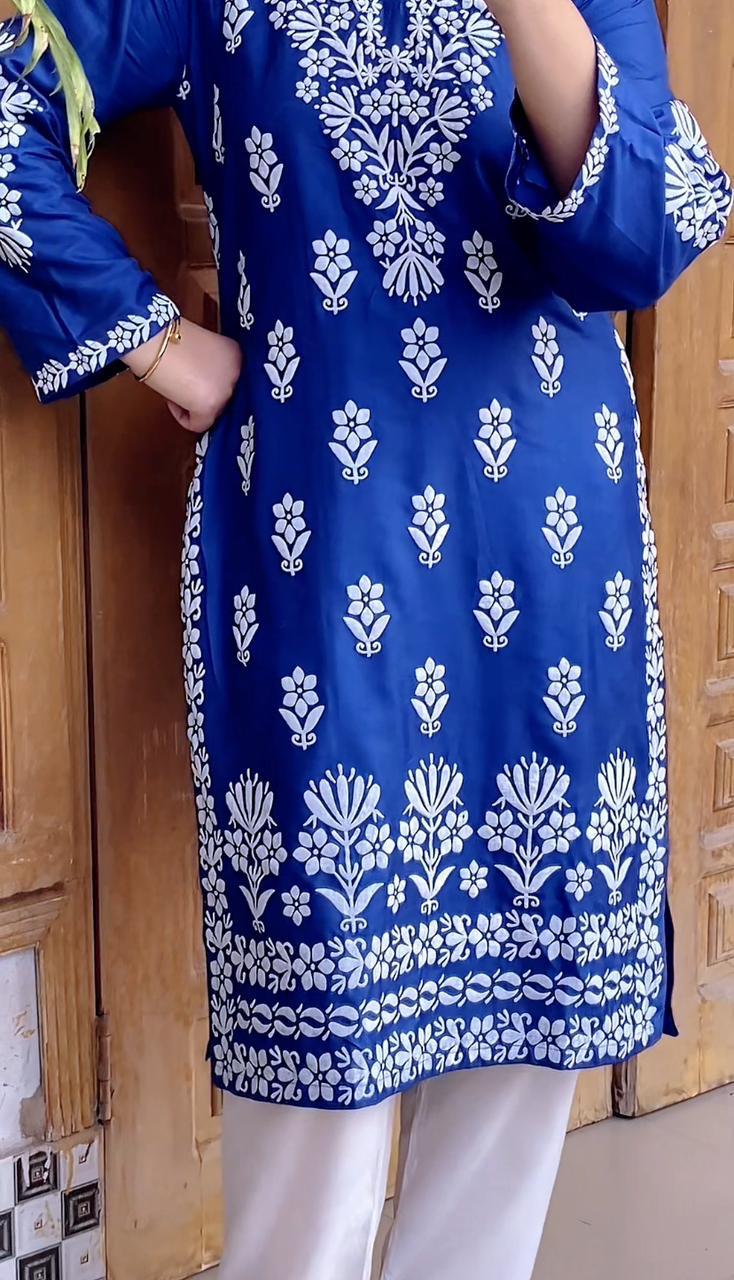 FOXY Embossed Indian Chicken Kari Kurti