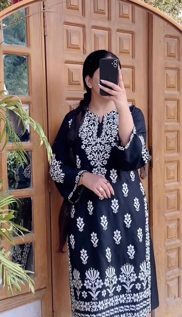 FOXY Embossed Indian Chicken Kari Kurti
