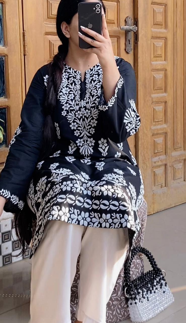 FOXY Embossed Indian Chicken Kari Kurti