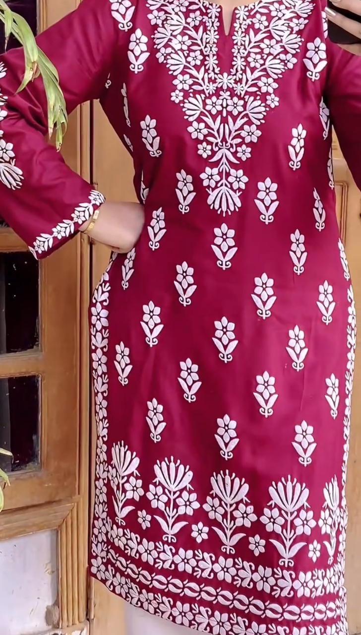 FOXY Embossed Indian Chicken Kari Kurti